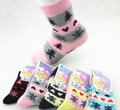 【圣诞树系列儿童羊毛袜批发 加厚保暖不扎脚 冬季必备袜】价格_厂家_图片 -