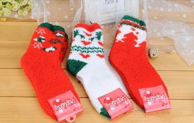 乐高家居毛绒圣诞袜3色组合装 聚美优品限时特卖，正品折扣不容错过